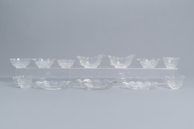 A large and varied collection of clear glass items, a.o. Val Saint Lambert and Pavillons, 20th C.