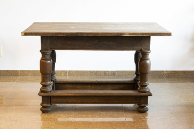 Two wood tables with removable top, various origins, 18th C. and later
