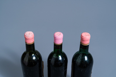 Three bottles of Vieux Ch&acirc;teau Certan Grand Cru Pomerol, 1955 and 1962