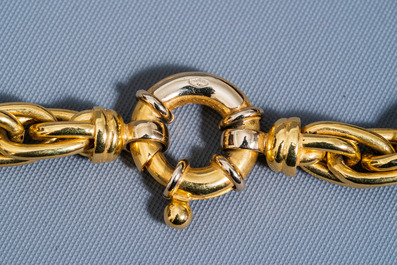 An 18 carat yellow gold necklace, 20th C.