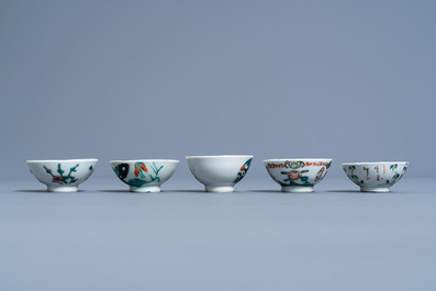 A varied collection of Chinese famille rose and iron red porcelain, 19th/20th C.