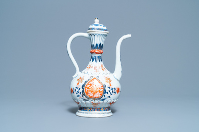 A Chinese Islamic market ewer in Imari-style, 'aftaba', Kangxi