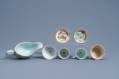 A varied collection of Chinese famille rose porcelain, 18th/19th C.