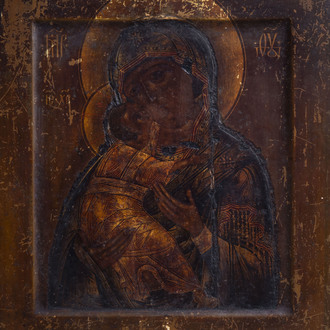 A Russian 'Mother of God' icon, 19th/20th C.