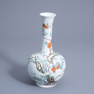 A Chinese fencai vase with blossoming branches, Yongzheng mark, 19th/20th C.