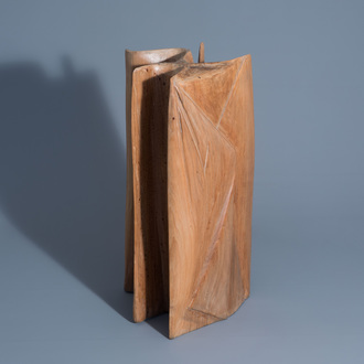 Monogrammed VDB (?): Untitled, wood sculpture