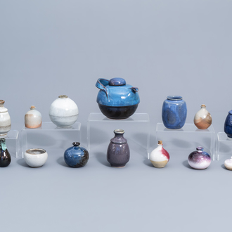 A varied collection of studio pottery, various origins, 20th C.