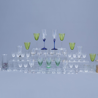 A large and varied collection of drinking glasses, various origins, 20th C.