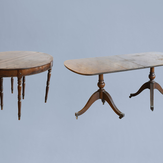 Two English mahogany tables, 19th/20th C.