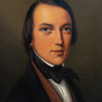 German School: A portrait of the violinist Raphael Georg Kiesewetter (1773-1850), oil on panel, dated 1822