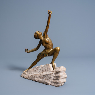 Georgij Dmitrievich Lavroff (1895-1991): Diana, bronze on a granite base, second quarter of the 20th C.