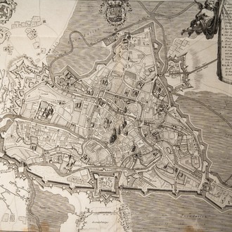 Eugène-Henri Fricx (1644-1730): 'Plan de la Ville et Citadelle de Gand', copper engraving, [1712]