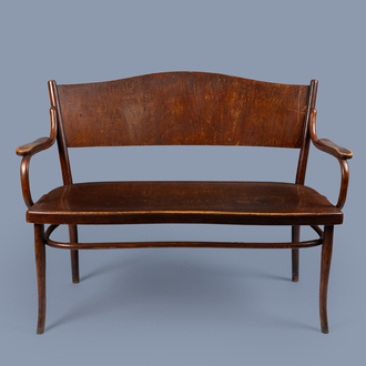 A bentwood Thonet style bench, Austria, 20th C.