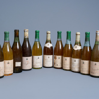 Thirteen bottles of Meursault 'Les Genevrières', 1962-1977