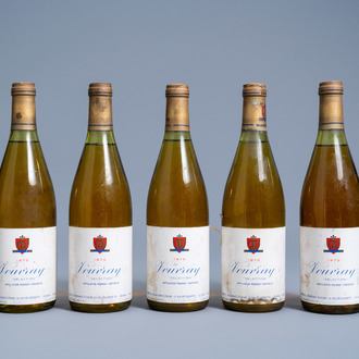Five bottles of Vouvray 'Sélection', 1975