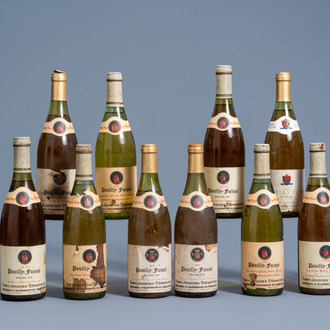 Eleven bottles of Pouilly-Fuissé and one bottle of Pouilly Fumé, 1974-1977