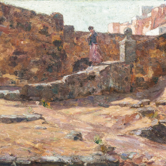 Félix Gogo (1872-1953): 'La rampe du Tage - De helling der Tago (Spanje)', oil on canvas