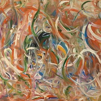 Vincenzo di Biase (1940-2020): 'Jazz cromatico', oil on canvas, dated 2001