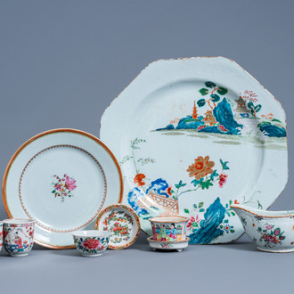 Une collection variée en porcelaine de Chine famille rose, 18ème/19ème siècle