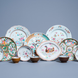 Une collection variée en porcelaine de Chine famille rose et de style Imari, 18ème/19ème siècle