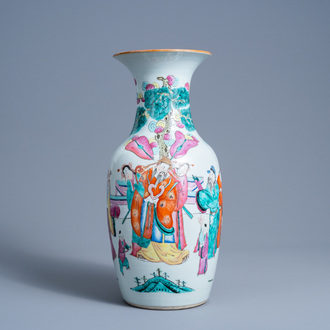 A Chinese famille rose 'Immortals' vase, 19th C.