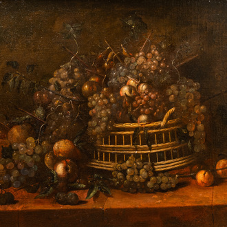 Italian or French school: Still life with fruit, oil on canvas, ca. 1700