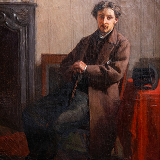 European school: Portrait of a man, oil on canvas, 19th C.