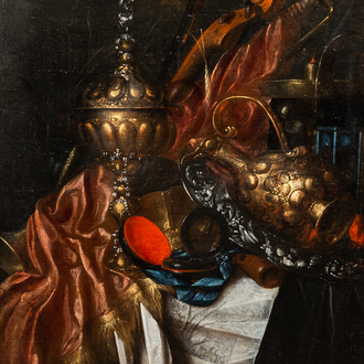 Franciscus Gijsbrechts (1649-?): Vanitas still life, oil on canvas, 17th C.