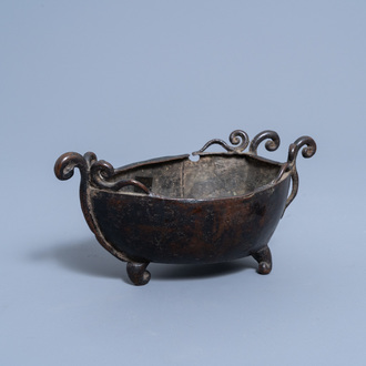 A Chinese bronze tripod bowl, Kangxi/Qianlong