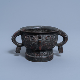 A Chinese bronze censer, Ming
