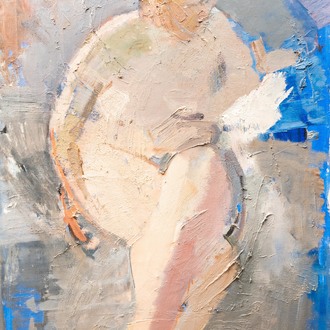 José Van Gucht (1913-1980): Seated nude, oil on canvas