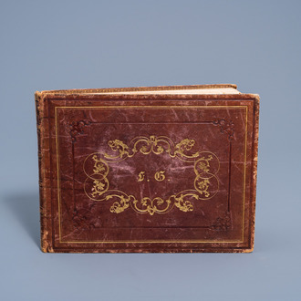 An album amicorum with monogram F.G. with various drawings, etchings and engravings, dated 1842