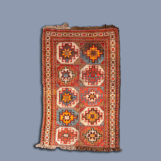A Caucasian Moghan rug, wool on cotton, second half of the 19th C.